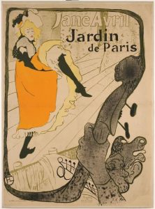 Jane Avril, Jardín de París, 1893. Henri de Toulouse-Lautrec. 