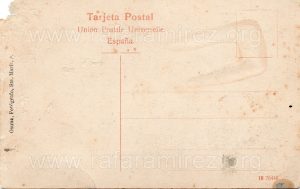 Postal antigua de Málaga Hospital Civil. Reverso. Blog de Rafael Ramírez.