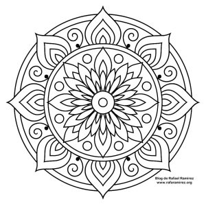 Mandala 10 para colorear. Blog de Rafael Ramírez.