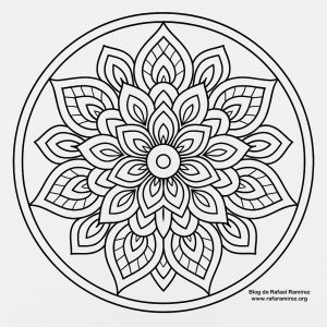Mandala 1 para colorear. Blog de Rafael Ramírez.