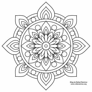 Mandala 4 para colorear. Blog de Rafael Ramírez.