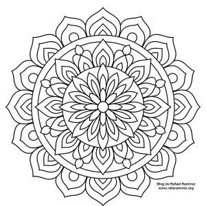 Mandala 5 para colorear. Blog de Rafael Ramírez.