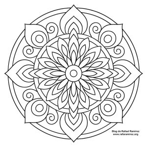 Mandala 6 para colorear. Blog de Rafael Ramírez.