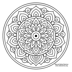 Mandala 7 para colorear. Blog de Rafael Ramírez.