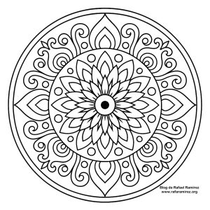 Mandala 8 para colorear. Blog de Rafael Ramírez.