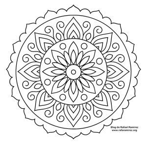 Mandala 9 para colorear. Blog de Rafael Ramírez.
