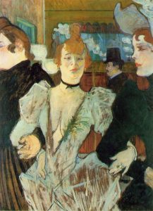 La Goulue entrando al Moulin Rouge (La Goulue arrivant au Moulin Rouge), 1892. Henri de Toulouse-Lautrec. 