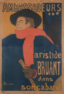Aristide Bruant dans son cabaret, 1892. Henri de Toulouse-Lautrec. 