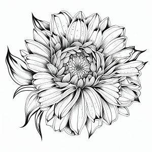 Plantilla para colorear de flor. Blog de Rafael Ramírez.