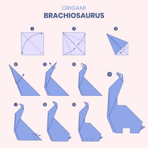 Dinosaurio. El arte del origami explicado, plantillas y más. Blog de Rafael Ramírez. 