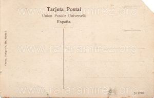 Postal antigua de Málaga Hospital Civil. Reverso. Blog de Rafael Ramírez.