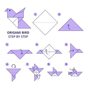 Pájaro. El arte del origami explicado, plantillas y más. Blog de Rafael Ramírez. 