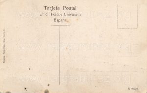 Postal antigua de Málaga Hospital Civil. Reverso. Blog de Rafael Ramírez.