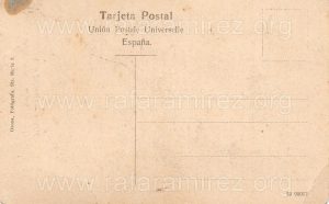 Postal antigua de Málaga Hospital Civil. Reverso. Blog de Rafael Ramírez.