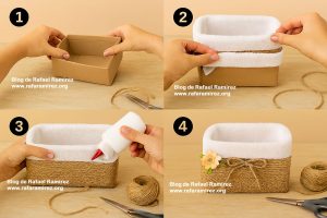 Cestas de baño hechas con materiales reciclados. Manualidades. Blog de Rafael Ramírez. 