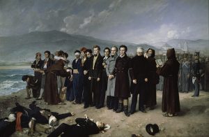 Fusilamiento de Torrijos y sus compañeros en las playas de Málaga (1888). Antonio Gisbert. Blog de Rafael Ramírez.