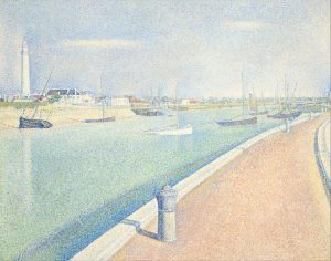 El canal de Gravelinas, Petit Fort Philippe (1890). Georges Seurat. Blog de Rafael Ramírez.