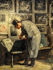 El coleccionista de estampas (ca. 1860) de Honoré Daumier. Blog de Rafael Ramírez.