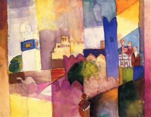 Kairouan (III) (1914). August Macke. Blog de Rafael Ramírez.