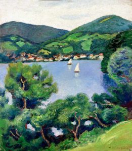 View of Tegernsee (1910). August Macke. Blog de Rafael Ramírez.