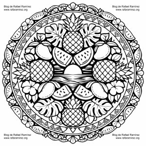 Mandala Verano fruta tropical. Blog de Rafael Ramírez.