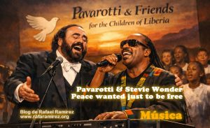 Peace wanted just to be free. Luciano Pavarotti & Stevie Wonder (en directo).
