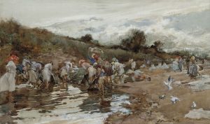 Lavanderas en el río (1913). Francisco Pradilla. Blog de Rafael Ramírez.