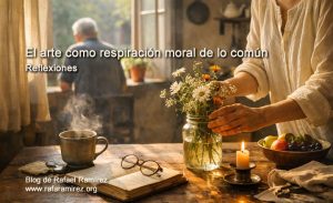 Reflexiones: El arte como respiración moral de lo común. Rafael Ramírez.
