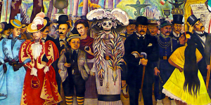 Sueño de una tarde dominical en la Alameda Central (1947). Diego Rivera. Blog de Rafael Ramírez.