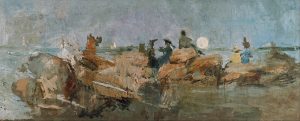 Anochecer en la escollera III (1898-1900). Ignacio Pinazo Camarlench. Blog de Rafael Ramírez.