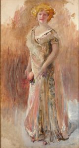 Dama de rosa (1911). Ignacio Pinazo Camarlench. Blog de Rafael Ramírez.