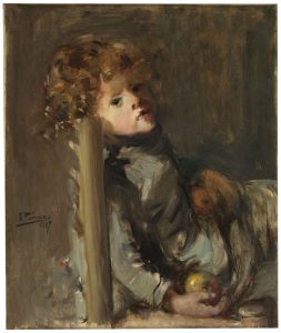Ignacio, hijo del artista, sentado (1887). Ignacio Pinazo Camarlench. Blog de Rafael Ramírez.