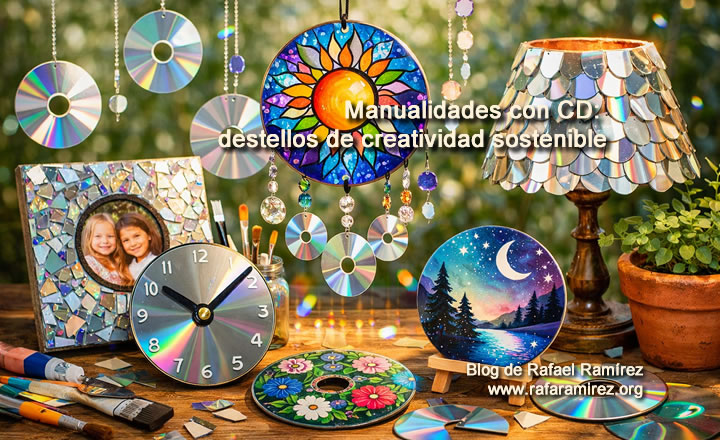 Manualidades con CD: destellos de creatividad sostenible. Blog de Rafael Ramírez.