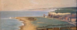 La playa de Dieppe (vista desde el castillo) (1871). Eva Gonzalès. Blog de Rafael Ramírez.