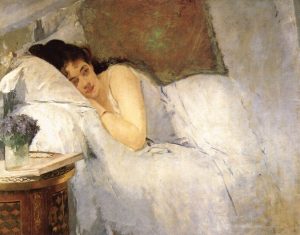 Le réveil (1877–78). Eva Gonzalès. Blog de Rafael Ramírez.