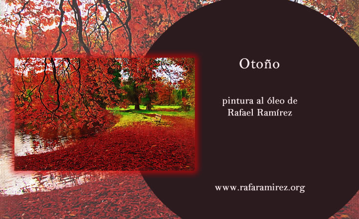 Otoño, pintura al óleo de Rafael Ramírez.