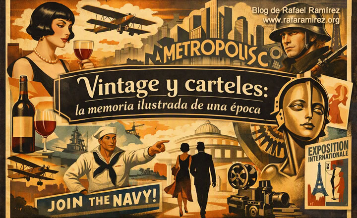 Vintage y carteles: la memoria ilustrada de una época. Blog de Rafael Ramírez.