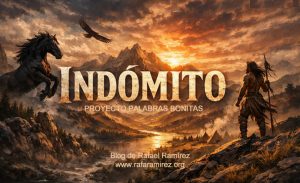 "Indómito", palabra bonita en nuestro proyecto. Significado e historia. Blog de Rafael Ramírez.
