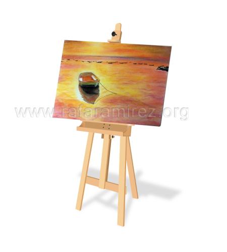 Atardecer Mediterráneo pintura a pastel de Rafael Ramírez.