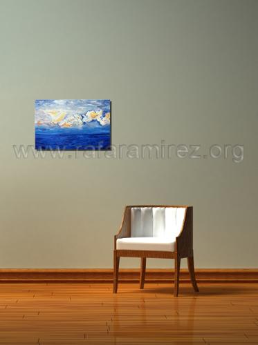 Cielo y mar pintura de Rafael Ramírez