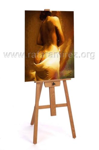 Contemplación, pintura al óleo de Rafael Ramírez.