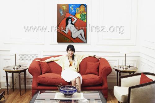 El sueño pintura a pastel de Rafael Ramírez.