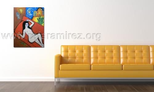 El sueño pintura a pastel de Rafael Ramírez.