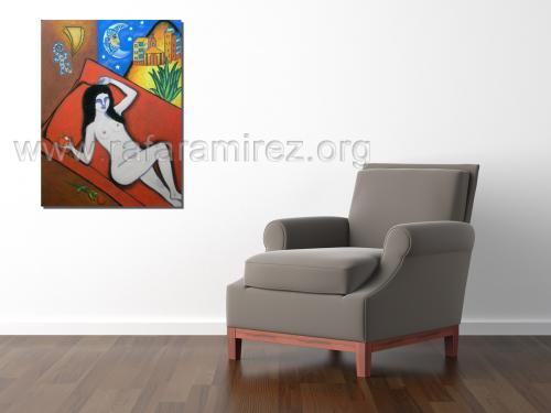 El sueño pintura a pastel de Rafael Ramírez.