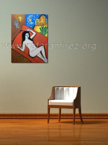 El sueño pintura a pastel de Rafael Ramírez.