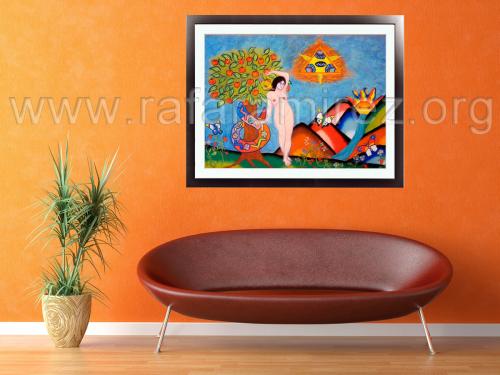 Eva: pintura a pastel de Rafael Ramírez. 