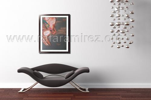 Inflexión pintura a pastel de Rafael Ramírez.