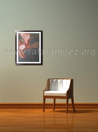 Inflexión pintura a pastel de Rafael Ramírez.