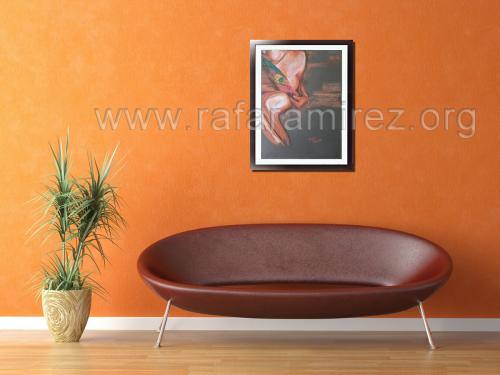 Inflexión pintura a pastel de Rafael Ramírez.