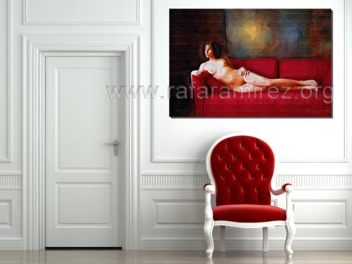 La Espera pintura al óleo de Rafael Ramírez.